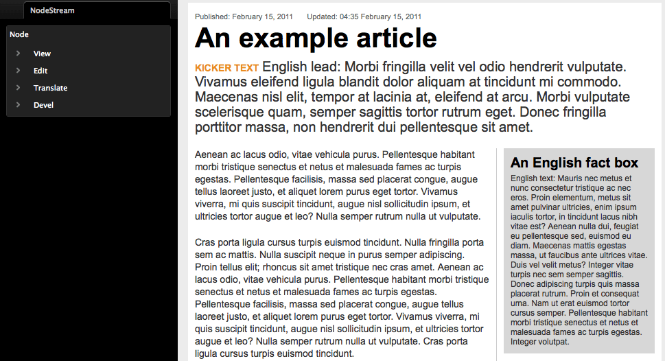 english article
